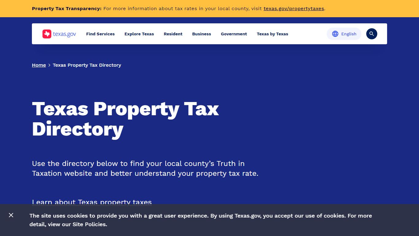 Texas Property Tax Directory | Texas.gov